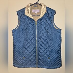 Blue Quilted Women's Vest